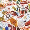 Wrapables Holiday Scrapbooking Washi Stickers, DIY Crafts for Stationery, Diary, Card Making (60 pcs)